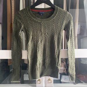 Dark greenTommy crew neck cotton sweater